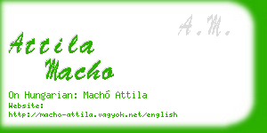 attila macho business card