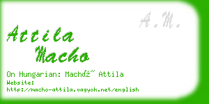 attila macho business card